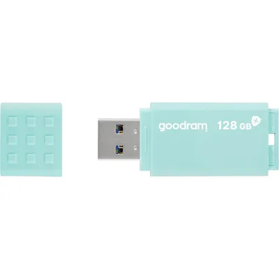 Produktbild von Goodram UME3, 128 GB, USB Typ-A, 3.2 Gen 1 (3.1 Gen 1), 60 MB/s, Kappe, Türkis