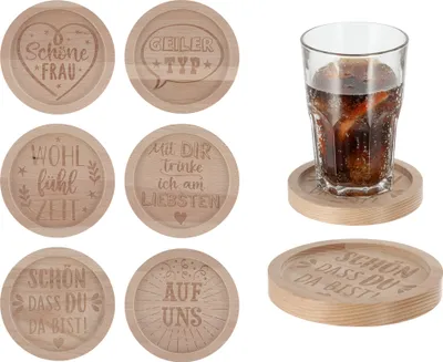 Produktbild von Untersetzer Holz 6er Set