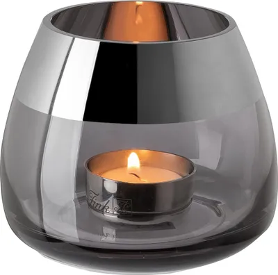 Produktbild von Fink Windlicht Bella Grau mit Platinrand (11cm)