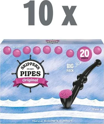 Produktbild von 10x Malaco Skippers Pipes Lakritzpfeifen 20er 340g