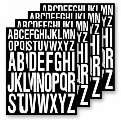 Imagen del producto de InAndOutdoorMatch - Láminas autoadhesivas con letras del alfabeto - Resistentes al agua, Imagen generada por IA