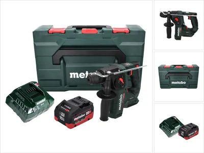 Image de Metabo BH 18 LTX BL 16 Perceuse à percussion sans fil 18 V 1,3 J SDS-plus Brushless + 1x Batterie 10,0 Ah + Chargeur + Coffret MetaBOX