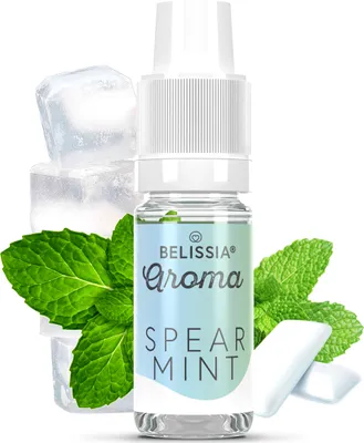 Produktbild von Belissia Lebensmittelaroma Spearmint - 10ml Hochdosiertes Aroma - Kalorienfrei, Vegan - Für Speisen, Getränke, Shake, Quark, Nebelmaschine uvm.