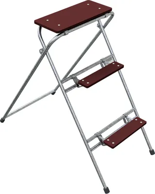 Produktbild von Schake Arbeitstritt mit 3 Stufen, braun lackiert 1,0x1,2m