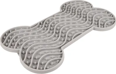 Immagine prodotto di Tappetino da leccare yummee zampa in silicone grigio l 29,8 cm Display cane