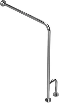 Produktbild von BELP Stützgriff Rechts Edelstahl poliert mit Abdeckung 230x866x840 mm, 120 kg Traglast für Bad & WC >> zum Bohren