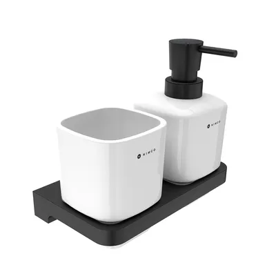Productafbeelding van Tandborstelhouder met beker, Nimco Maya, zwart, MAC 2905831K-T-90