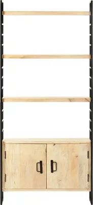 Productafbeelding van vidaXL Boekenkast, 4 niveaus, 80x30x180 cm, mango massiefhout
