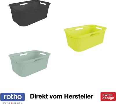 Produktbild von Rotho Wäschekorb Brisen, 41 l mistletoe weiss