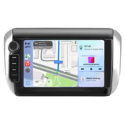 Productafbeelding van 10,26-inch draagbare autoradio met 1600x600 resolutie, 4K dashcam, CarPlay, Android Auto, camera en Bluetooth 5.0