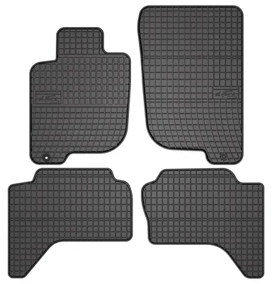 Zdjęcie produktu dla Dywaniki gumowe do Mitsubishi L200 IV 2006-2015 – 4 szt., czarne, dopasowane – Wielganizator SolidPRO