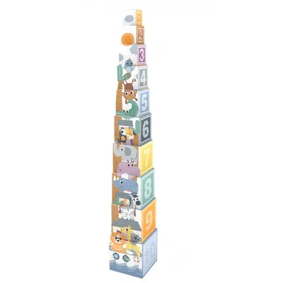 Produktbild von Kinderspielzeug Stapelwürfel Blocks Stapel Turm Motorik 10 St. von Ulysse