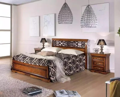 Produktbild von Schlafzimmer Set Bett 2x Nachttische Betten Schlafzimmer Design 3tlg.