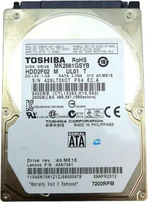 Immagine prodotto di Toshiba Mk2561gsyb Hard Disk 250gb Hdd 2,5" Sata 7200rpm Disco Rigido Interno