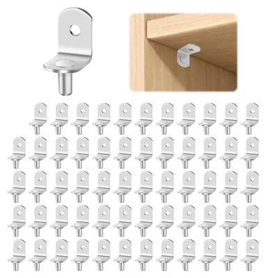 Image de Support mural en forme de L, en acier de 5 mm, lot de 60 pièces