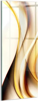 Produktbild von Designer Glasbild - Wandbild - Glas Bild - 50x125 cm - Abstrakte Rauchlinien