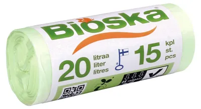 Productafbeelding van Bioska Afvalzakken 20 Liter (15 stuks)