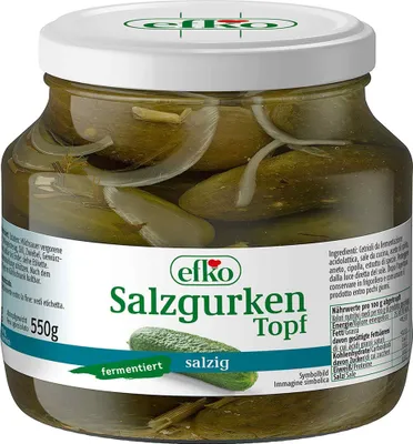 Produktbild von efko Salzgurken Topf 950g