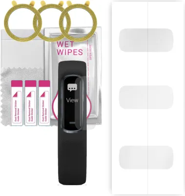 Produktbild von apgo 3 Stück Schutzfolie, klar, kompatibel mit Garmin vivosmart 4 Smartwatch, Hydrogel Displayschutzfolie mit Positionierhilfe, Displayfolie, robust und kratzfest
