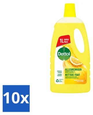 Produktbild von 10 x Dettol Allesreiniger Citroen - 1 Liter - Vorteilspackung - 10 Stücke