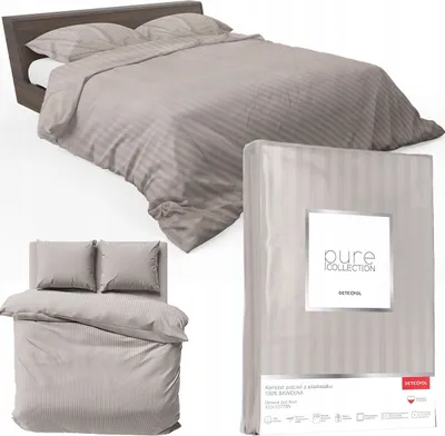 Zdjęcie produktu dla Deco4Home Pościel Satyna Pure | 180x200cm | Beżowa