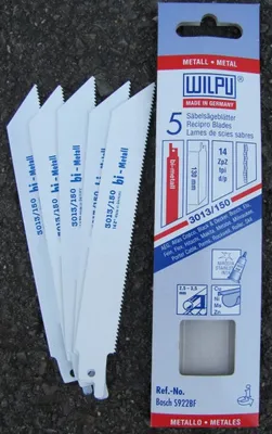 Produktbild von 5 WILPU Säbelsägeblätter 3013/150 BI-Metall