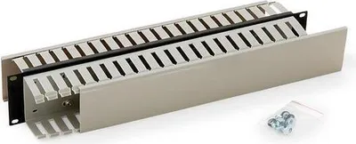 Image de goulotte de câblage double 19 pouces, plastique, 2U, pour rack