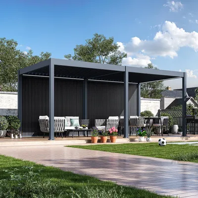 Produktbild von Weide WPC Sichtschutzwand für Pergola