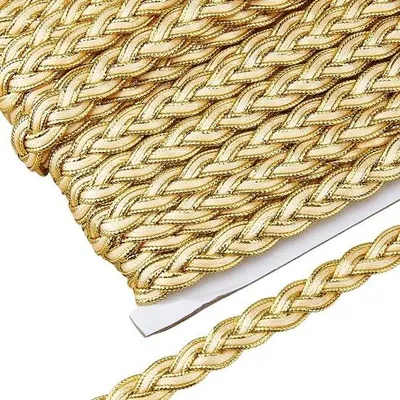 Obrázek produktu pro Kovová lemovací stuha, 13 mm - polyesterový lem - kvalitní dekorace - 20 metrů - ideální pro řemeslné práce