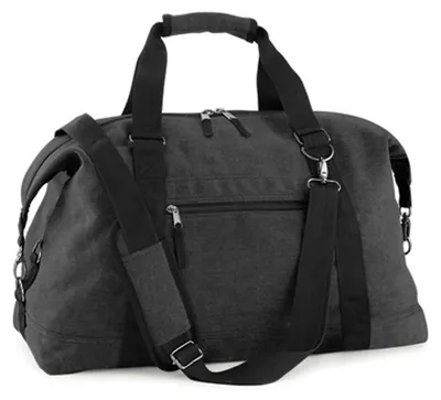 Produktbild von BagBase BG650 | Vintage Canvas Weekender Reisetasche | 51 x 33 x 24 cm - Farbe: Vintage Black - Größe: 51 x 33 x 24 cm