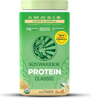 Produktbild von Sunwarrior Protein Classic Organic (750g) Vanilla - Eiweiße - Veganes Eiweiß
