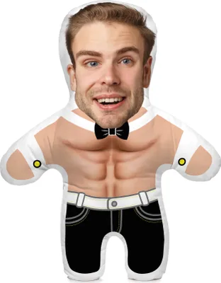 Obrázek produktu pro Personalizovaný polštář s vlastní fotografií, 45 cm, tělo, fotopolštář, k 18. narozeninám, rozlučka se svobodou, motiv motýlka MR BOW TIE [091]