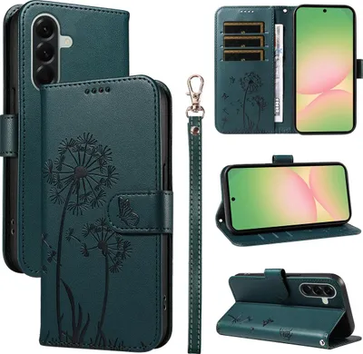 Produktbild von Samsung Galaxy A57 Hülle - Coverup Pusteblume Klapphülle - Grün