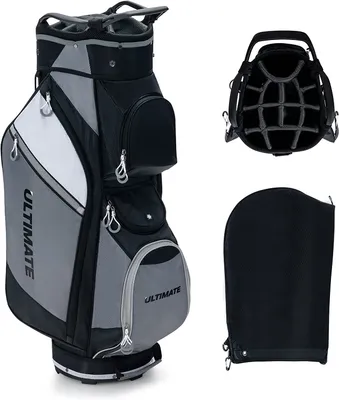 Produktbild von GOPLUS Golftasche mit Regenhaube & 14 Trennwänden, tragbare, leichte Golfreisetasche mit Staubschutz, Schultergurt, Tasche für Wertsachen