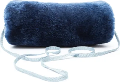 Produktbild von Lammfell Hand Muff NW mit Umhängeband Marine