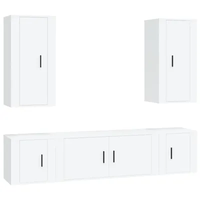Produktbild von vidaXL 5-tlg. TV-Schrank-Set Weiß Holzwerkstoff