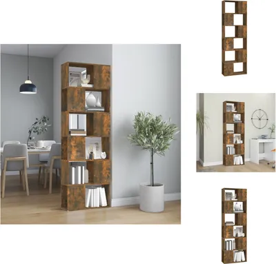 Produktbild von vidaXL Bücherregal/Raumteiler Räuchereiche 60x24x186 cm -  Bücherregale & Bücherschränke