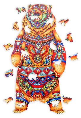 Image de Puzzle animal « Ours » - A3 - Bois