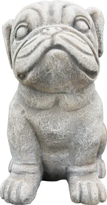 Image de Exner | Statue de chien Bouledogue - 19 cm - Résistant aux intempéries - Décoratif pour le jardin et l'intérieur - Charmante décoration