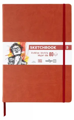Imagen del producto de Darwi For You DF80021290007C - Cuaderno de dibujo con encuadernación cosida, formato A4 (21x29,7 cm), 140g - 80 hojas