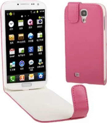 Produktbild von Schutzhülle Flip Tasche für Handy Samsung Galaxy S4 GT-I9500 / GT-I9505 / LTE+ GT-I9506 / Value Edition GT-I9515 Pink