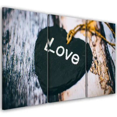 Immagine prodotto di Trittico su tela altro - nero 90x60 cm Feeby nero quadro da parete pronto per essere appeso