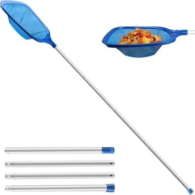 Zdjęcie produktu dla Podbierak basenowy 161 cm teleskopowy aluminiowy siatka drobna do stawu
