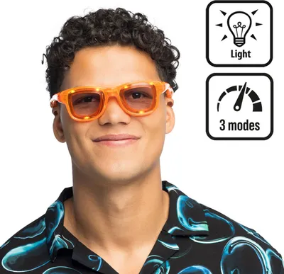 Produktbild von Boland 602734, Karnevalskostüm-Brille, Erwachsener, Uni, Polycarbonat (PC), Orange, 55 g