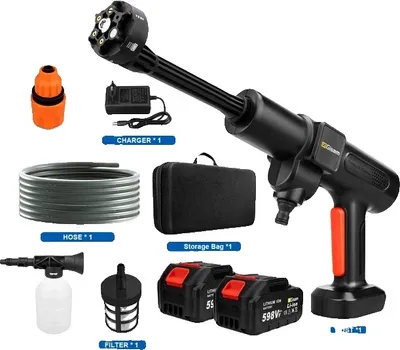 Obrázek produktu pro Vysokotlaký čistič, akumulátorový, 6 v 1, 2 baterie