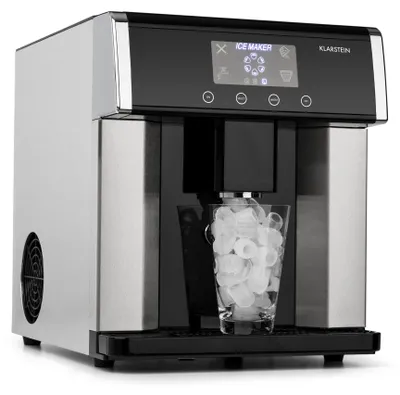 Image de Klarstein Machine a Glacons pour la Maison, Capacité de 3L, Fabrique Rapidement Jusqu'à 15kg de Glacons, Machine à Glaçons de 3 Tailles en Forme de Balles, Ice Maker avec Alarme et Facile à Nettoyer