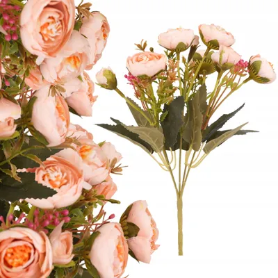 Produktbild von Topoblu Künstlicher Blumenstrauß Kamelie 28cm Lachsfarben