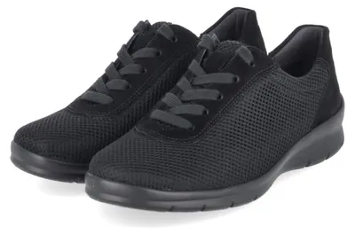 Immagine prodotto di Scarpe basse da donna Semler, colore nero, in pelle e tessuto, taglia: 38