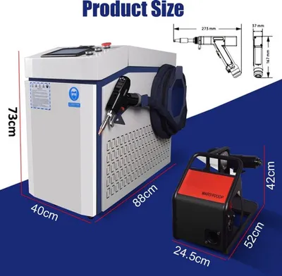 Productafbeelding van Laser Lasser Handheld - 1500 W - 4 in 1 Fiber Laser - Roest Verwijderen En Snijden