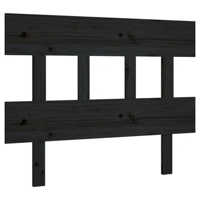 Produktbild von vidaXL Bett-Kopfteil Schwarz 103,5x3x81 cm Massivholz Kiefer